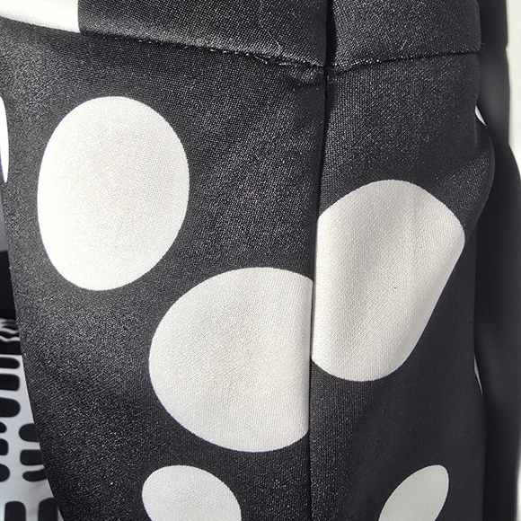 New! Ashley Stewart Black and White Polka Dot A-Line Skirt - 14/16 - Picture 4 of 5